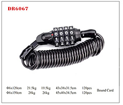 DR6067 Fingerprint Spiral Cable Lock