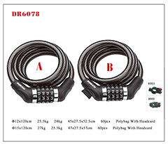 DR6078 Spiral Cable Lock