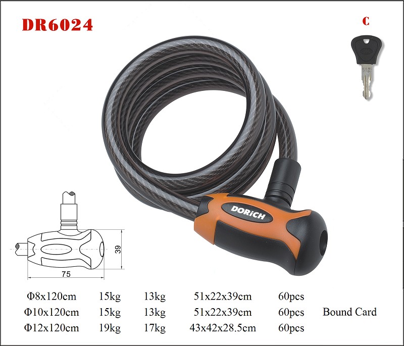 DR6024 Spiral Cable Lock