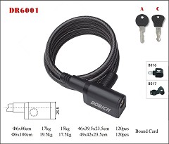 DR6001 Spiral Cable Lock